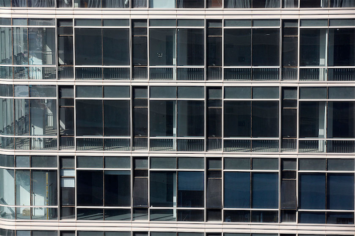 A vacant office building in Beijing.